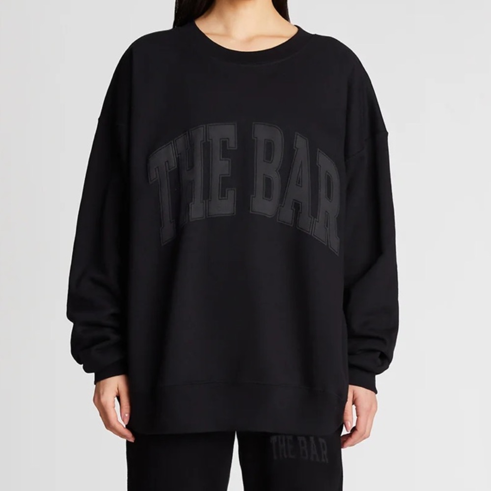 Black The Bar Varsity sweatshirt